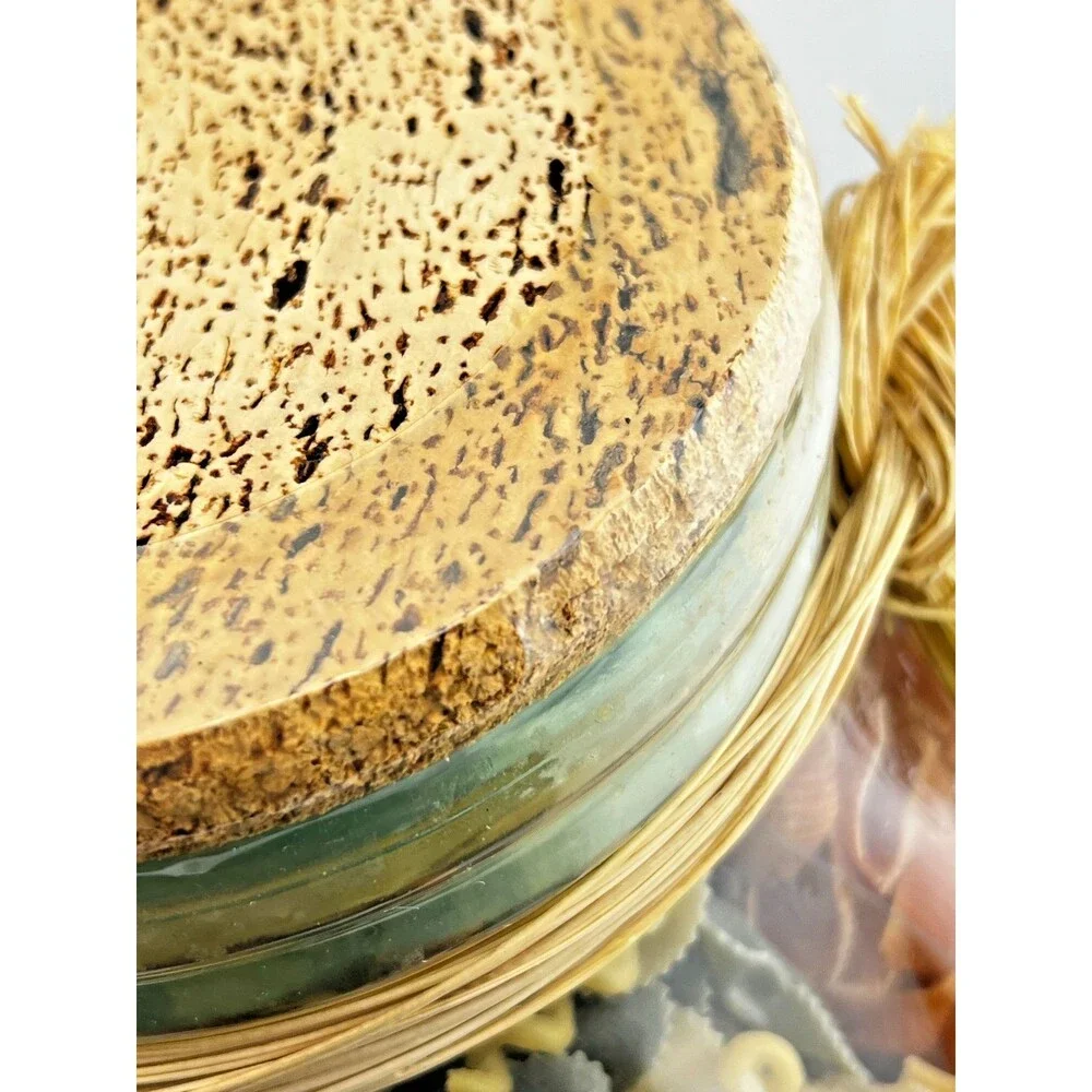 VTG NOS Pier 1 Apothecary Jar w/Pasta 7.5